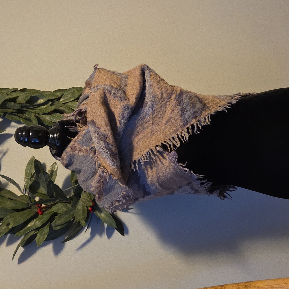 Wilfred Diamond Mosaic Triangle Reversible wool scarf